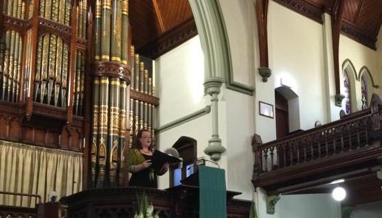 D'Arne Sleeman Singing in Church Wedding